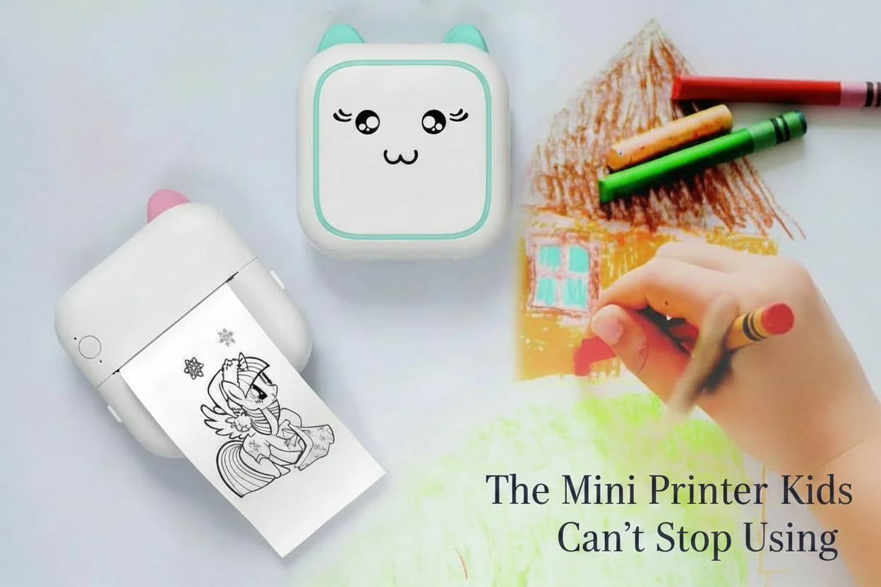 Portable Mini Thermal Photo Printer – Wireless Rechargeable Pocket Printer for Photos, Labels, Notes, Text & Stickers