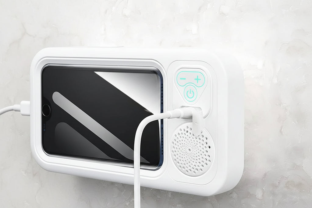 Waterproof Phone Holder with Bluetooth Speaker