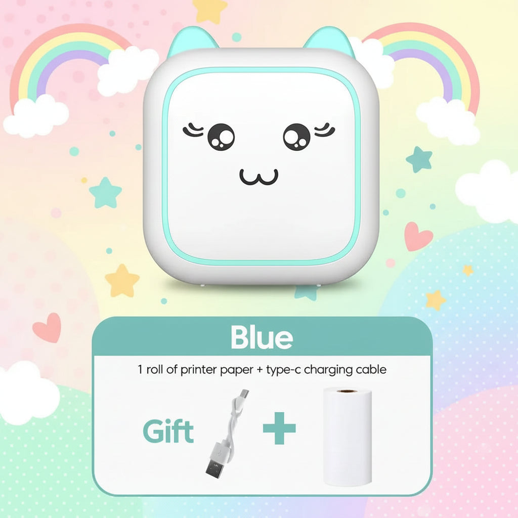 Portable Mini Thermal Photo Printer – Wireless Rechargeable Pocket Printer for Photos, Labels, Notes, Text & Stickers